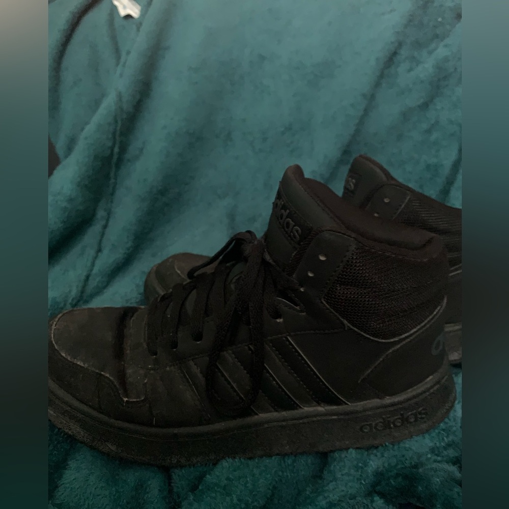Adidas Classic High Top Black Men Sneaker Size 10 GUC